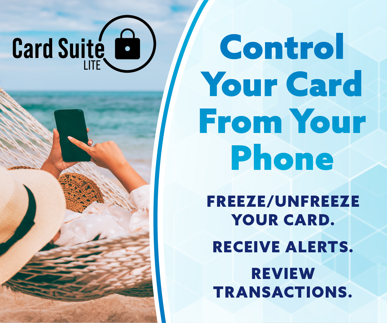 Card Suite Lite debit card notification 